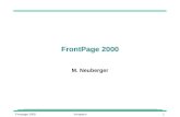 1Fronpage 2000Vorspann FrontPage 2000 M. Neuberger.