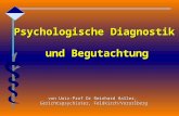 Psychologische Diagnostik und Begutachtung Psychologische Diagnostik und Begutachtung von Univ-Prof Dr Reinhard Haller, Gerichtspsychiater, Feldkirch/Vorarlberg.