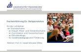 Facheinführung Ev. Religionslehre für die Lehrämter -an Grundschulen -an Haupt-,Real- und Gesamtschulen -an Gymnasien und Gesamtschulen -an Berufskollegs.