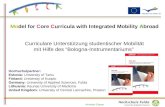 Annette Grewe Model for Core Curricula with Integrated Mobility Abroad Curriculare Unterstützung studentischer Mobilität mit Hilfe des “Bologna-Instrumentariums”