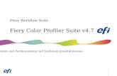 Fiery Color Profiler Suite v4.7 Fiery Workflow Suite Farbpräzision und Farbkonsistenz auf höchstem Qualitätsniveau.