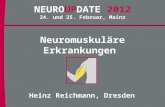 Neuro Update 2012 Neuromuskuläre Erkrankungen NEUROUPDATE 2012 24. und 25. Februar, Mainz Neuromuskuläre Erkrankungen Heinz Reichmann, Dresden.