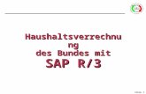 Folie: 1 Haushaltsverrechnung des Bundes mit SAP R/3.