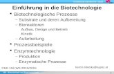 IBB - Biotechnologie und Bioprozesstechnik 1 Einführung in die Biotechnologie  Biotechnologische Prozesse – Substrate und deren Aufbereitung – Bioreaktoren.