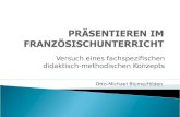 Versuch eines fachspezifischen didaktisch-methodischen Konzepts Otto-Michael Blume/Hilden.