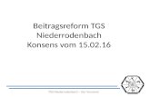 Beitragsreform TGS Niederrodenbach Konsens vom 15.02.16 TGS Niederrodenbach – Der Vorstand.