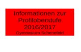 Informationen zur Profiloberstufe 2016/2017 Gymnasium Schenefeld.