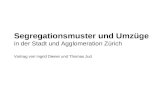 Segregationsmuster und Umzüge in der Stadt und Agglomeration Zürich Vortrag von Ingrid Diener und Thomas Jud.