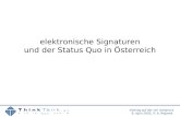 Vortrag auf der Uni Innsbruck 8. April 2003, © A. Majarek elektronische Signaturen und der Status Quo in Österreich.
