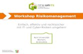 Workshop Risikomanagement Ruhr Universität Bochum, 02.03.2015.
