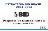 ESTRATÉGIA BID BRASIL 2011-2014 Proposta de Diálogo junto à Sociedade Civil.
