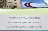 PROJETO DE TRANSPARÊNCIA NAS PRESTAÇÕES DE CONTAS DAS CAMPANHAS ELEITORAIS DE 2012.