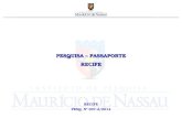 PESQUISA – PASSAPORTE RECIFE RECIFE PESQ. Nº 007-d/2014.