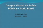 TALLER CVSP Mexico - 2008. Campus Virtual de Saúde Pública (CVSP) Constitui-se numa rede de pessoas e instituições que compartilham o propósito de facilitar.