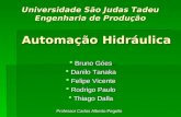 Automação Hidráulica  Bruno Góes  Danilo Tanaka  Felipe Vicente  Rodrigo Paulo  Thiago Dalla Universidade São Judas Tadeu Engenharia de Produção Professor.