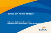Técnico em Administração Prof. Adm. Guilherme Zirke Junior Controle de Fluxos de Estocagem e Bens Patrimoniais.
