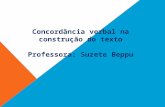Concordância verbal na construção do texto Professora: Suzete Beppu.