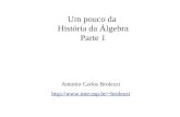 Um pouco da História da Álgebra Parte 1 Antonio Carlos Brolezzi brolezzi.
