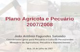 Plano Agrícola e Pecuário 2007/2008 João Antônio Fagundes Salomão Coordenador geral para Pecuária e Culturas Permanentes Ministério da Agricultura, Pecuária.
