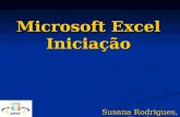 Microsoft Excel Iniciação Susana Rodrigues, Eng.ª Susana Rodrigues, Eng.ª.