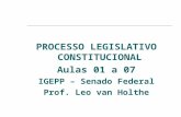 PROCESSO LEGISLATIVO CONSTITUCIONAL Aulas 01 a 07 IGEPP – Senado Federal Prof. Leo van Holthe.