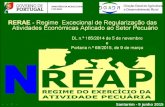 Santarém - 9 junho 2015. 1. RERAE – Regime Excecional de Regularização da Atividades Económicas – aplicado à atividade pecuária 2. Portaria n.º 68/2015.