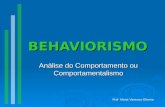 BEHAVIORISMO Análise do Comportamento ou Comportamentalismo Prof Marta Vanessa Oliveira.