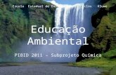 Educação Ambiental PIBID 2011 – Subprojeto Química Escola Estadual de Ensino Médio Carlos Kluwe.