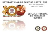 ROTARACT CLUB DE CURITIBA NORTE - PUC GESTÃO 2009.2010 DISTRITO 4.730 SEMANA MUNDIAL DE ROTARACT CLUBES.