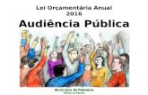 Audiência Pública Lei Orçamentária Anual 2016 Município de Palmeira Estado do Paraná.