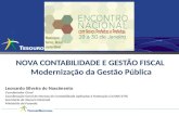 NOVA CONTABILIDADE E GESTÃO FISCAL Modernização da Gestão Pública Leonardo Silveira do Nascimento Coordenador-Geral Coordenação-Geral de Normas de Contabilidade.