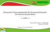 Secretaria de Estado da Agricultura e da Pesca Encontro Intercontinental de Desenvolvimento Territorial Sustentável > DTS DTS < Eng. Agr. Osmar L. Trombetta.