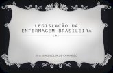 LEGISLAÇÃO DA ENFERMAGEM BRASILEIRA Dra. MAGNÓLIA DE CAMARGO.