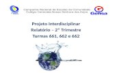 Projeto Interdisciplinar Relatório – 2º Trimestre Turmas 661, 662 e 662.