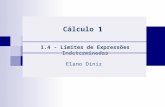 Cálculo 1 1.4 - Limites de Expressões Indeterminadas Elano Diniz.