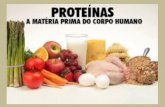 PROTEÍNAS. As proteínas são compostos orgânicos de alto peso molecular - encadeamento de aminoácidos. É o composto orgânico mais abundante de matéria.