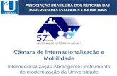 Câmara de Internacionalização e Mobilidade Internacionalização Abrangente: instrumento de modernização da Universidade ASSOCIAÇÃO BRASILEIRA DOS REITORES.