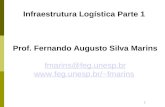 1 Infraestrutura Logística Parte 1 Prof. Fernando Augusto Silva Marins fmarins@feg.unesp.br fmarinsfmarins@feg.unesp.br fmarins.