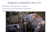 Suporte ventilatório em UTI Professora: Jussara dos S. Valentini Curso técnico de enfermagem vespertino Unochapecó-2013.