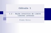 Cálculo 1 1.2 - Noção Intuitiva de Limite Limites Laterais Elano Diniz.