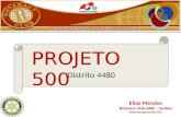 Distrito 4480 Elias Mendes Rotaract Club SJRP – Jardins eliasmends@hotmail.com PROJETO 500.