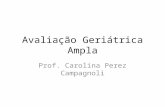 Avaliação Geriátrica Ampla Prof. Carolina Perez Campagnoli.