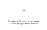 TEF Ao passar o TEF ocorre a mensagem: Execute a função de inicialização.