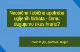 Prof. dr Zoran Vujčić: Neobične i obične upotrebe ugljenih hidrata - čemu dugujemo ukus hrane?