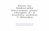 How to Naturally Increase Your Height 2-3 Inches Within 7 Weeks