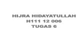 Tugas 6 Hijra Hidayatullah (h11112006)