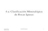 Geoquimica Clasificación mineralogica rocas  Igneas