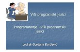 Visi Programski Jezici - Programiranje i Programski Jezici 1.