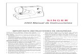 SINGER Maquina de Coser 2263 Manual