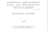 Jean-Marie Londeix - Exercices Mecaniques Pour Tous Les Saxophones